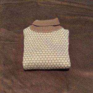Brown & Gray  Turtleneck Sweater